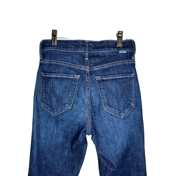 MOTHER Stunner Zip Ankle Step Fray Wash Sweeping Racer Skinny Jeans Size 24 - Picture 9 of 14